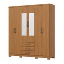 Ver imagem 2 de Guarda-Roupa Casal 6 Portas com Espelho Caju