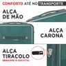 Kit 2 Necessaire Frasqueira Viagem Santino Taf192 Rígida Abs Verde Escuro - 3