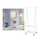 Ver imagem 1 de Arara de Roupas Sapateira Cabideiro Multifuncoes Closet Prateleira C Rodas Organizador Casa Closet