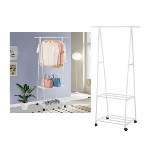 Arara de Roupas Sapateira Cabideiro Multifuncoes Closet Prateleira C Rodas Organizador Casa Closet