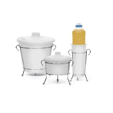 Kit Pia Cromo Branco