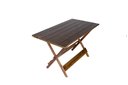 Ver imagem 2 de Conjunto 6 Cadeiras e 1 Mesa Dobrável de Madeira 120 x 70 - Com Pintura Café