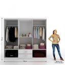 Ver imagem 4 de Guarda-Roupa Casal 6 Portas 2 Gavetas Atalaia Evidência Móveis