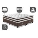 Ver imagem 3 de Cama Box Queen Colchão + Box 158x198 Molas Ensacadas Cama inBox Relax Pillow Café