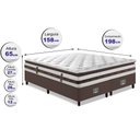 Ver imagem 2 de Cama Box Queen Colchão + Box 158x198 Molas Ensacadas Cama inBox Relax Pillow Café