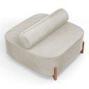 Ver imagem 1 de Sofá Ilha Orgânico Living Closet Evo 125cm 02 Lugares Veludo Bege Claro - Desk Design