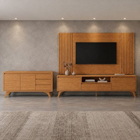 Conjunto Sala de Estar Vertex Naturalle Mavaular