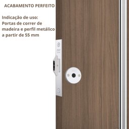 Fechadura para Porta de Correr Simples 1008 Chave Tetra Stam - 2
