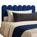 Ver imagem 4 de Cabeceira Nuvem Casal Facil Instalação 7 Placas 45cm Suede:azul Marinho