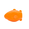 Peixe Brinquedo Recheável Borracha dispenser para ração e petiscos Amicus Peixe Fundo do Mar Laranja - 1
