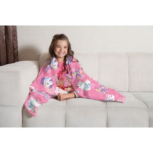Manta Infantil Fleece de Sofá Unicórnio Lepper