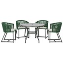 Ver imagem 1 de Mesa com 4 Cadeiras e Noronha Estofado 3 Trama Original Verde