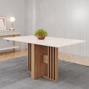 Ver imagem 3 de Mesa de Jantar Dinah 06 Lugares Canto Reto sem Vidro Sc151 Nature Off White - Henn