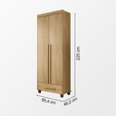 Ver imagem 4 de Roupeiro Dubai 2 Portas 1 Gaveta Prateleiras Nichos Organizador Multiuso Quarto Solteiro - Cinamomo