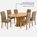 Ver mais imagens de Conjunto de Mesa de Jantar Orgânica 6 Cadeiras MDF 180x90cm Marrom