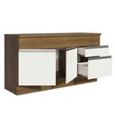 Ver imagem 6 de Balcão de Pia Armário de Cozinha 150 cm 2 Portas e 2 Gavetas (Com Tampo) Rustic/Branco Glamy Madesa