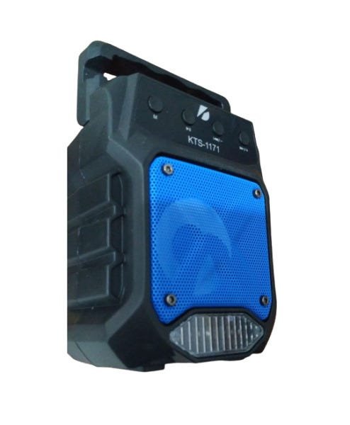 Caixa de Som Portátil com Bluetooth Kts-1171 -Cor Preta/Azul - 2