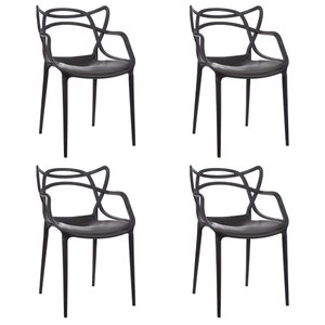 Kit de 4 Cadeiras Allegra Preta
