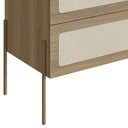 Ver imagem 6 de Cômoda para Quarto 3 Gavetas Pé Metal Arlo A10 Hanover Dourado - Mpozenato