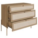 Ver imagem 5 de Cômoda para Quarto 3 Gavetas Pé Metal Arlo A10 Hanover Dourado - Mpozenato