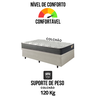 Cama Box com Baú Solteiro 88x188 com Colchão Adapto Molas Ensacadas Ecoflex Courino Linho - 7