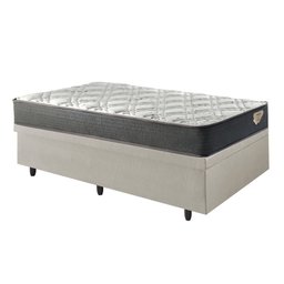 Cama Box com Baú Solteiro 88x188 com Colchão Adapto Molas Ensacadas Ecoflex Courino Linho - 9