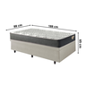 Cama Box com Baú Solteiro 88x188 com Colchão Adapto Molas Ensacadas Ecoflex Courino Linho - 2