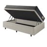Cama Box com Baú Solteiro 88x188 com Colchão Adapto Molas Ensacadas Ecoflex Courino Linho - 4