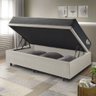 Cama Box com Baú Solteiro 88x188 com Colchão Adapto Molas Ensacadas Ecoflex Courino Linho - 3