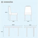 Ver mais imagens de Conjunto Sala de Jantar 6 Lugares Mesa Slim e Cadeiras Veludo Azul Marinho