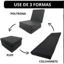 Ver imagem 1 de Puff Colchonete Dobrável Sofá 3 em 1 Multiuso Portátil:Kit 2 Unid/Solteiro