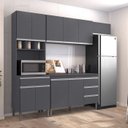 Ver imagem 5 de Cozinha Modulada Andréia 240 Cm com Tampo Cinza Ajl