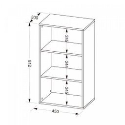 Estante de Livros 45CMX81CM Multiuso Baixa 2 Prateleiras Clean Branco Artany - 4 Estante de Livros 45CMX81CM Multiuso Baixa 2 Prateleiras Clean Branco Artany - 4