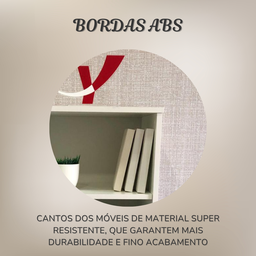 Estante de Livros 45CMX81CM Multiuso Baixa 2 Prateleiras Clean Branco Artany - 10 Estante de Livros 45CMX81CM Multiuso Baixa 2 Prateleiras Clean Branco Artany - 10
