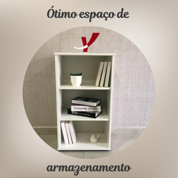 Estante Multiuso para Livros Baixa 2 Prateleiras Clean 81cmx45cm - 13