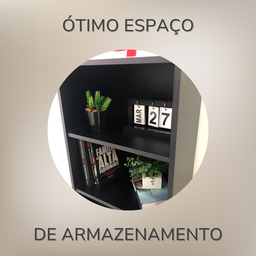 Estante de Livros 45cmx81cm Multiuso Baixa 2 Prateleiras - 13
