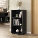 Ver imagem 1 de Estante de Livros 45CMX81CM Multiuso Baixa 2 Prateleiras Preto Artany