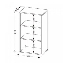 Estante Multiuso para Livros Baixa 2 Prateleiras 81cmx45cm - 4