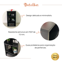 Ver imagem 6 de Estante de Livros 45CMX81CM Multiuso Baixa 2 Prateleiras Preto Artany