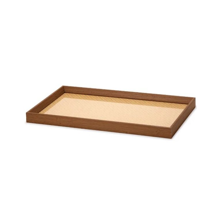 Bandeja Retangular em Mdf com Rattan 45 X 27 X 3cm Mart