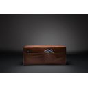 Ver imagem 2 de Puff Retangular com Revisteiro Lens 120cm | Couro Ecológico Caramelo  Preto - Ilha Bela