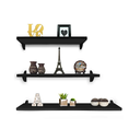Ver imagem 3 de Kit com 3 Prateleiras Mdp Black 20x40 com Suportes D-core