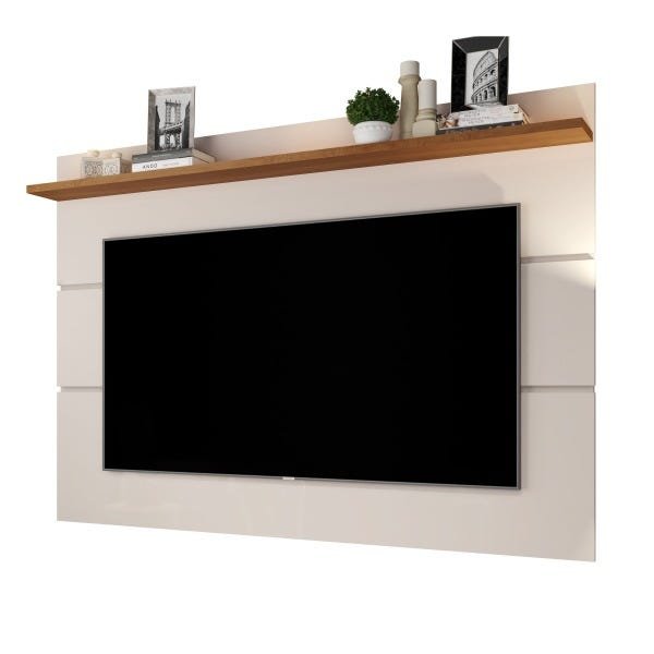 Painel Germai Vivare 180cm TV 72 Polegadas Off White/Freijó