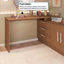 Ver imagem 7 de Penteadeira em L com 2 Portas e 3 Gavetas Flex Multimóveis Crrui-CMO001 Madeirado