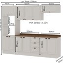 Ver imagem 5 de Cozinha Completa 5pçs Americana Branco/ebano C/ Tpo e Rodape