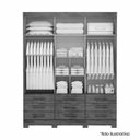 Ver imagem 4 de Guarda-Roupa New Tóquio 3 Portas 9 Gavetas com Espelho Maxel Branco/Niquel Flex