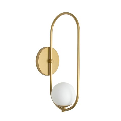 Arandela Luminária Madrid Globo 10 Cm Moderno Dourado Fosco