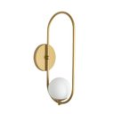 Ver imagem 1 de Arandela Luminária Madrid Globo 10 Cm Moderno Dourado Fosco