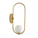 Ver imagem 4 de Arandela Luminária Madrid Globo 10 Cm Moderno Dourado Fosco