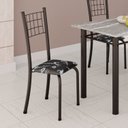 Ver imagem 2 de Kit 4 Cadeiras Tubular 95x37x40cm Dany Preto